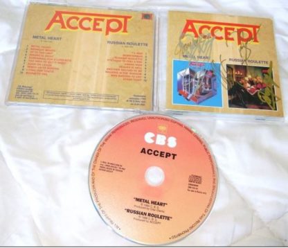 ACCEPT: Metal Heart - Russian roulette CD, (2 albums in one disc) official compilation Russia CDM 598-101