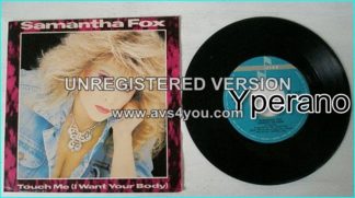 SAMANTHA FOX: Touch Me (I Want Your Body) Super RARE Portuguese w. shinny cover picture 7". Check video.
