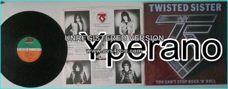 TWISTED SISTER: You Cant Stop Rock N Roll LP. + video