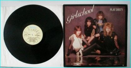 GIRLSCHOOL: Play dirty SIGNED / autographed LP Check videos