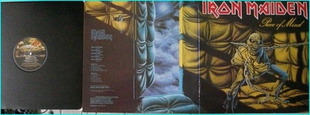 IRON MAIDEN: Piece of Mind LP 1983 UK 1st original GATEFOLD EMA800