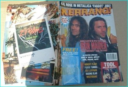 KERRANG - No.441 May 1993 Iron Maiden (Bruce Dickinson Steve Harris cover), Robert Plant, Fudge Tunnel, Def Leppard