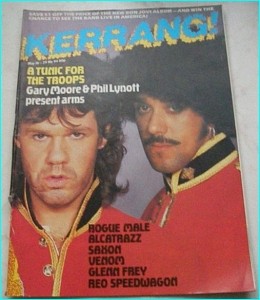 KERRANG - No.94 [MAY 1985 Gary Moore / Phil Lynott (Thin Lizzy) cover, Rogue Male, Alcatrazz, Saxon, Venom,