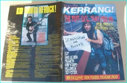 KERRANG - No.201 Bruce Dickinson Iron Maiden Monsters of Rock issue, Kiss, David Lee Roth, Megadeth, Guns N Roses, Helloween