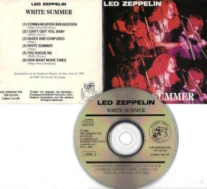 LED ZEPPELIN: White Summer CD. RARE 1969 for BBC "In Concert" Broadcast