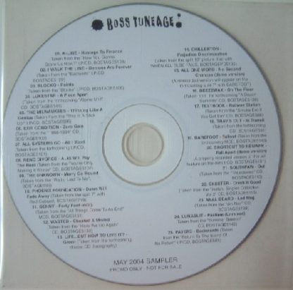 BOSS TUNEAGE: 2004 Sampler compilation 25 songs CD [ British Independent Punk record label] Free for orders of £28+