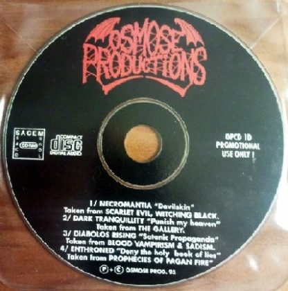 Osmose Productions '95 Sampler PROMO CD. Necromantia, Dark Tranquillity, Diabolos Rising, Enthroned.