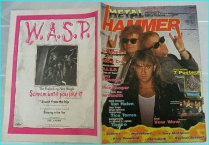 Metal Hammer September 1987 DEF LEPPARD. Van Halen, Motley Crue, WASP, Ozzy Osbourne, Dio, Anthrax, Testament, Twisted Sister