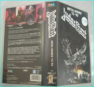 Judas Priest Metalworks 1973 - 1993 VHS. Never been transferred to the DVD format, with rare & never before seen recordings