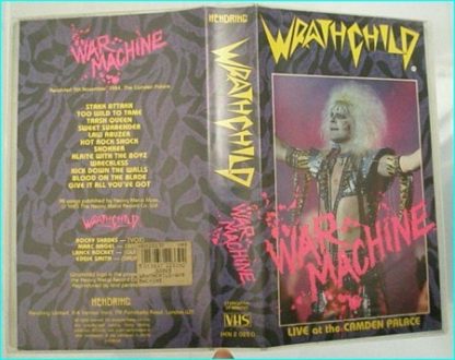Wrathchild War machine VHS. Fantastic live by the top English glam band ever.