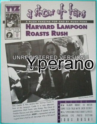 RUSH: A show of fans Number 7. RUSH FANZINE: Issue 7, summer 1993. Rare.