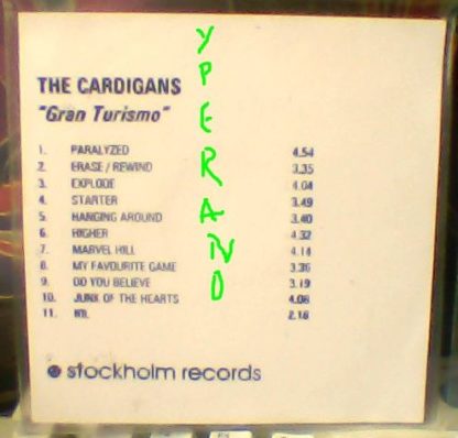 The CARDIGANS: Gran Turismo CD label PROMO. Alternative rock, Pop rock. s + videos