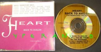 HEART: Back to Avalon CD PROMO. 3 TRACK UK PROMO.