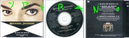 MICHAEL JACKSON: Black or White CD. w. Guns N' Roses guitarist Slash. Incl. Smooth Criminal. Check videos. Highly Recommended.