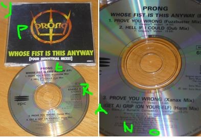 PRONG Whose Fist Is This Anyway [Four Industrial Mixes] CD. 4 songs incl. cover of The Stranglers. Check video