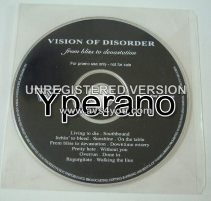 VISION OF DISORDER: From Bliss to Devastation (PROMO CD) Hardcore w. melody!