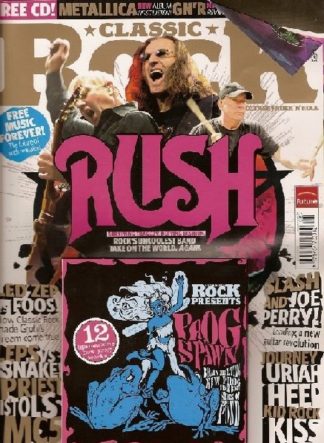 CLASSIC ROCK magazine 122. August 2008. RUSH on cover. LED ZEPPELIN, FOO FIGHTERS, MC5, Def Leppard, Journey- + Prog CD