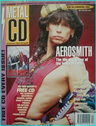 Metal CD vol 1 No 6 magazine. Metal CD 6 Aerosmith, Coverdale Page, The Almighty, Saxon, Tool, Death. Best ever UK mag.