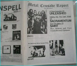 Metal Crusade magazine (1998) Saxon, Iced Earth, Jag Panzer, Unleashed, Sacramentum, the history of SAINT