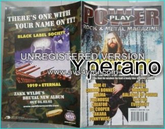 Powerplay magazine 31, March 2002 Zakk Wylde on cover, Sum 41, Graham Bonnet, Adema, Firehouse, Kreator, Judas Priest