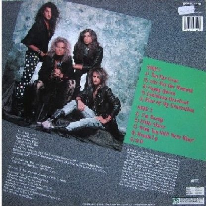 9.0: Too Far Gone LP. Roadrunner 1990. guitar-laden metal. Paul Gilbert Mr. Big influenced.
