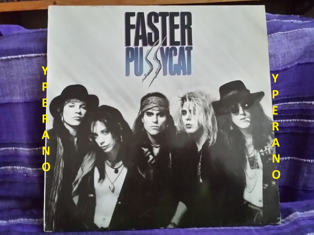 FASTER PUSSYCAT: S.T / 1st / debut LP SIGNED, AUTOGRAPHED. Hard Sleaze Rock. CHECK AUDIO + videos!