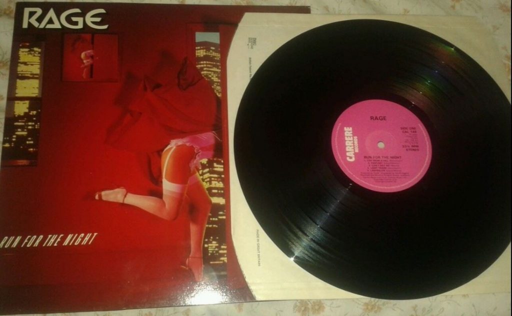 RAGE: Run for the night LP. Top melodic Hard rock / A.O.R 1981. Mint condition.