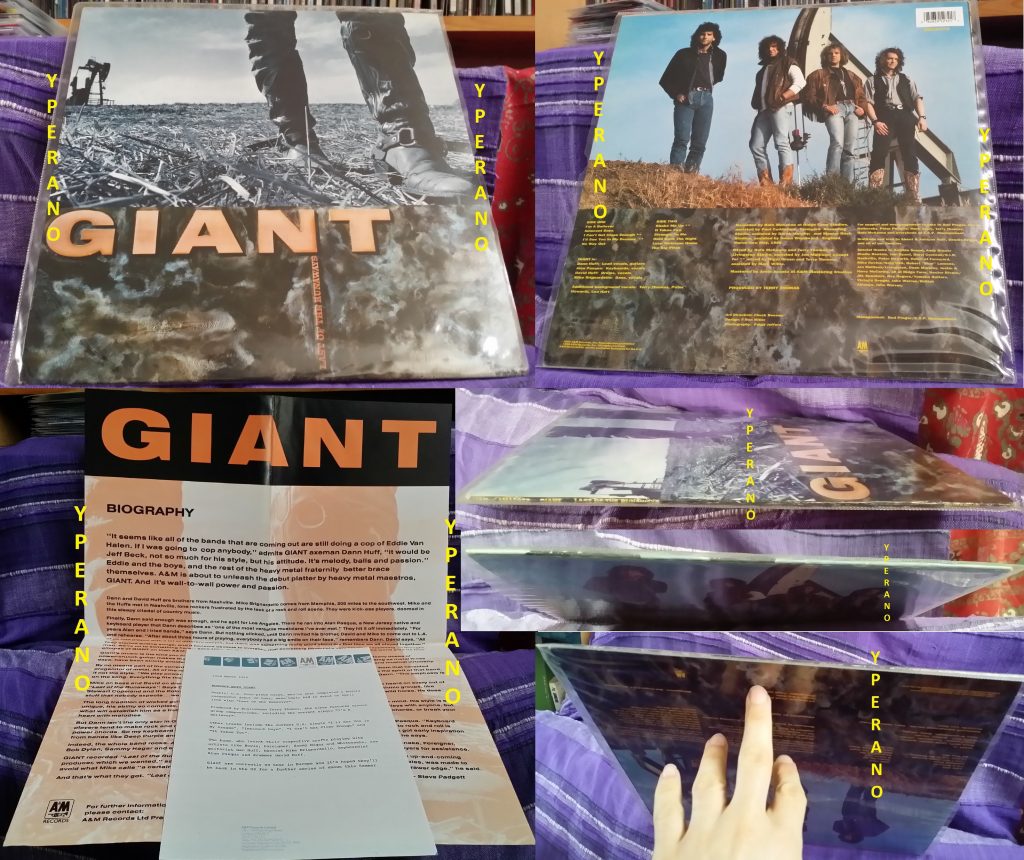 GIANT: Last Of The Runaways LP + PROMO POSTER biography + Promo info sheet. Best Melodic Hard Rock A.O.R. Check videos