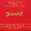 Deadspot compilation CD Rare Metal, Punk, Death core compilation Hellas (Greece). 19 bands. Check audio