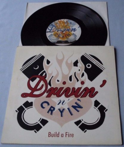DRIVIN N CRYING: Build a fire 10" Ltd Original gatefold Fold-out PS. [novelty sleeve opens as book of matches] Check video
