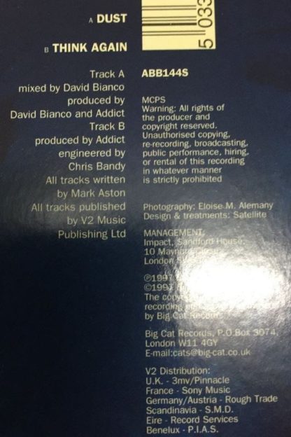 ADDICT: Dust 7" Brit Pop, Indie Rock. Ex- Bus. Check audio