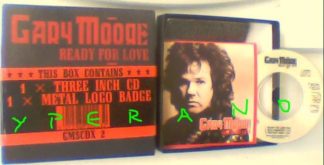 GARY MOORE: Ready For Love 3 inch CD card sleeve in 4 inch box with badge. Check video