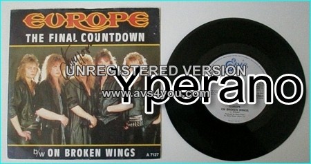 EUROPE: The Final Countdown + On Broken Wings Mega classic smash hit, No.1 SINGED / autographed by singer.