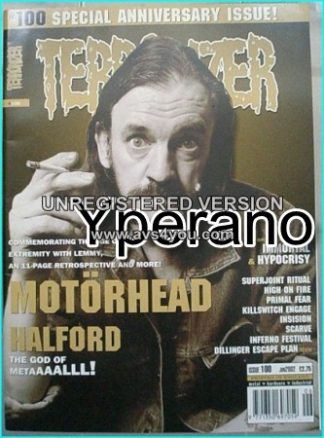 TERRORIZER 100 JUN '02 MOTORHEAD (11 page special with Lemmy)- HALFORD - IMMORTAL, Hypocrisy, Dillinger escape plan, Primal Fear