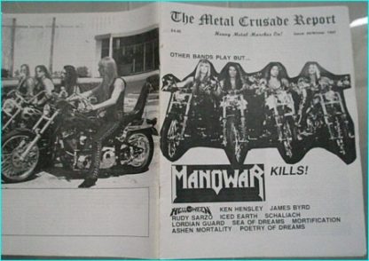 Metal Crusade magazine (1997) Manowar, Helloween, Ken Hensley, James Byrd, Rudy Sarzo, Iced Earth, Lordian Guard