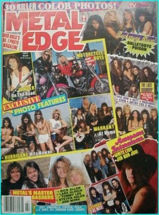 Metal Edge July 1989 Bret Michaels, Poison, Bon Jovi, Metallica, Motley Crue, Def Leppard, Guns N'Roses, White Lion