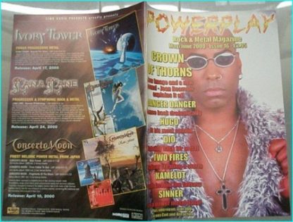 Powerplay magazine 16. 2000. Crown of Thorns on cover, Danger Danger, Hugo, Dio, Two Fires, Kamelot, Sinner, UDO, Lacuna Coil