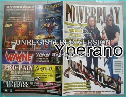 Powerplay magazine 25, 2001 Judas Priest on cover, Zakk Wylde, Kansas, Yes, AC/DC, Metal Church,