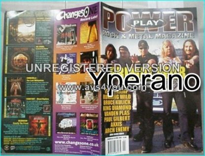 Powerplay magazine 32, April 2002, Primal Fear on cover, Mike Tramp, Arch Enemy, Running Wild, King Diamond, Vanden Plus, Kiss