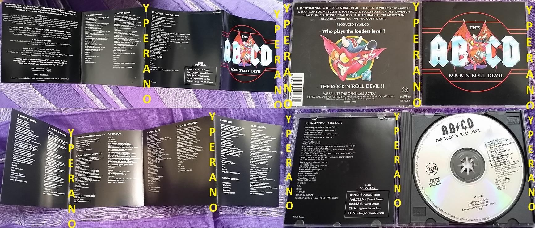 AB/CD: The Rock n Roll Devil CD 1992. Rare (German press with AC/DC type of  logo). For AC/DC fans. Check videos and audio (whole album, 13 songs)! -  Yperano Records