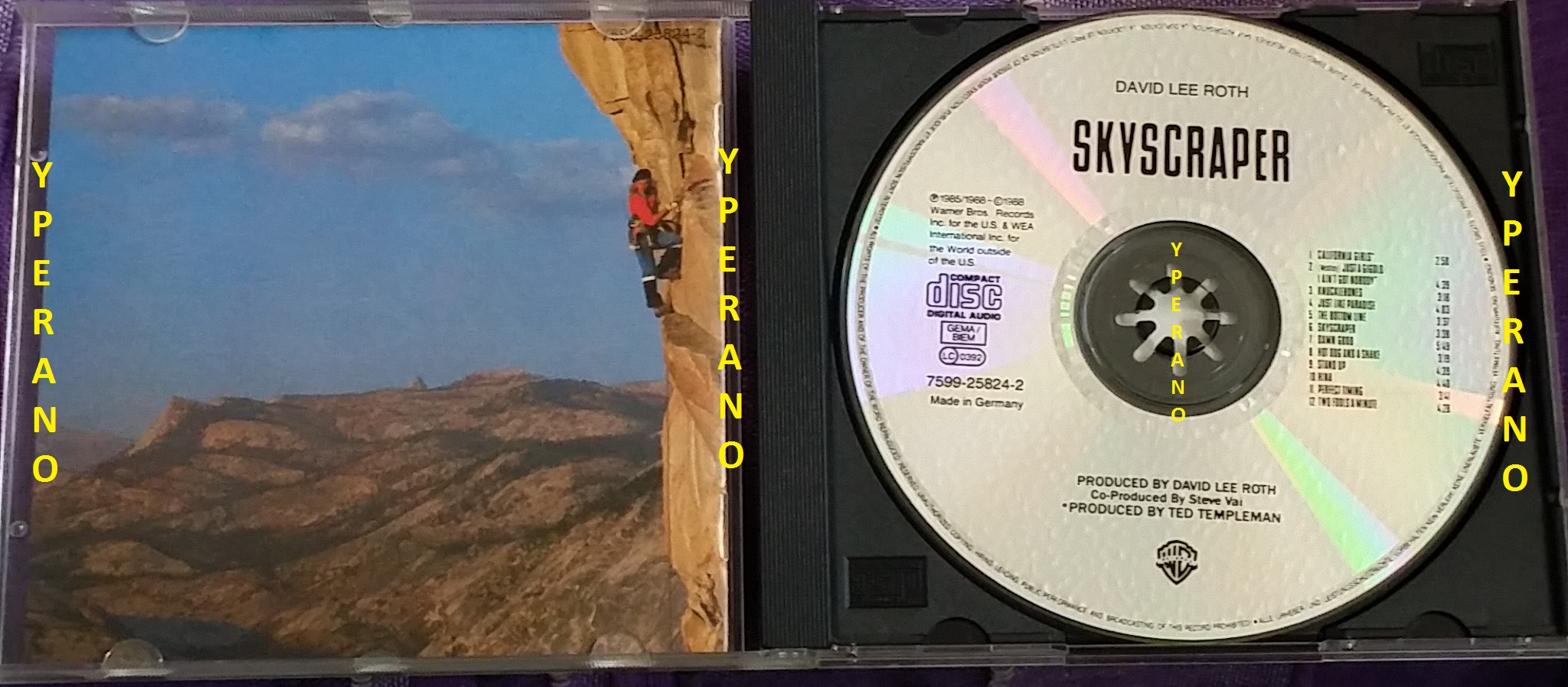 DAVID LEE ROTH: Skyscraper CD + Crazy from the Heat EP. Van Halen 