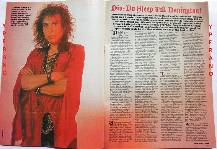KERRANG NO. 152 August 1987 very good condition. DIO on cover, OZZY ...