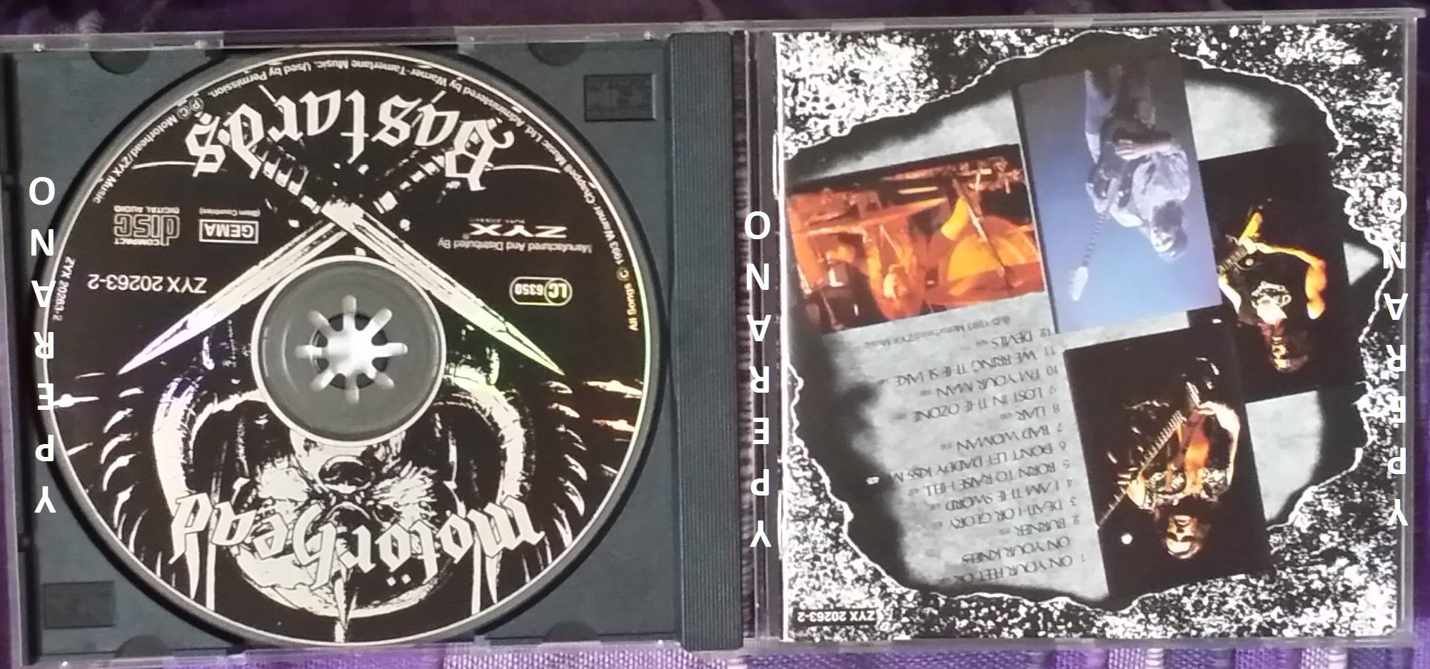 MADE IN GERMANY MOTÖRHEAD BASTARDS 12 TRACK CD ON ZYX LABEL FROM 1993 
