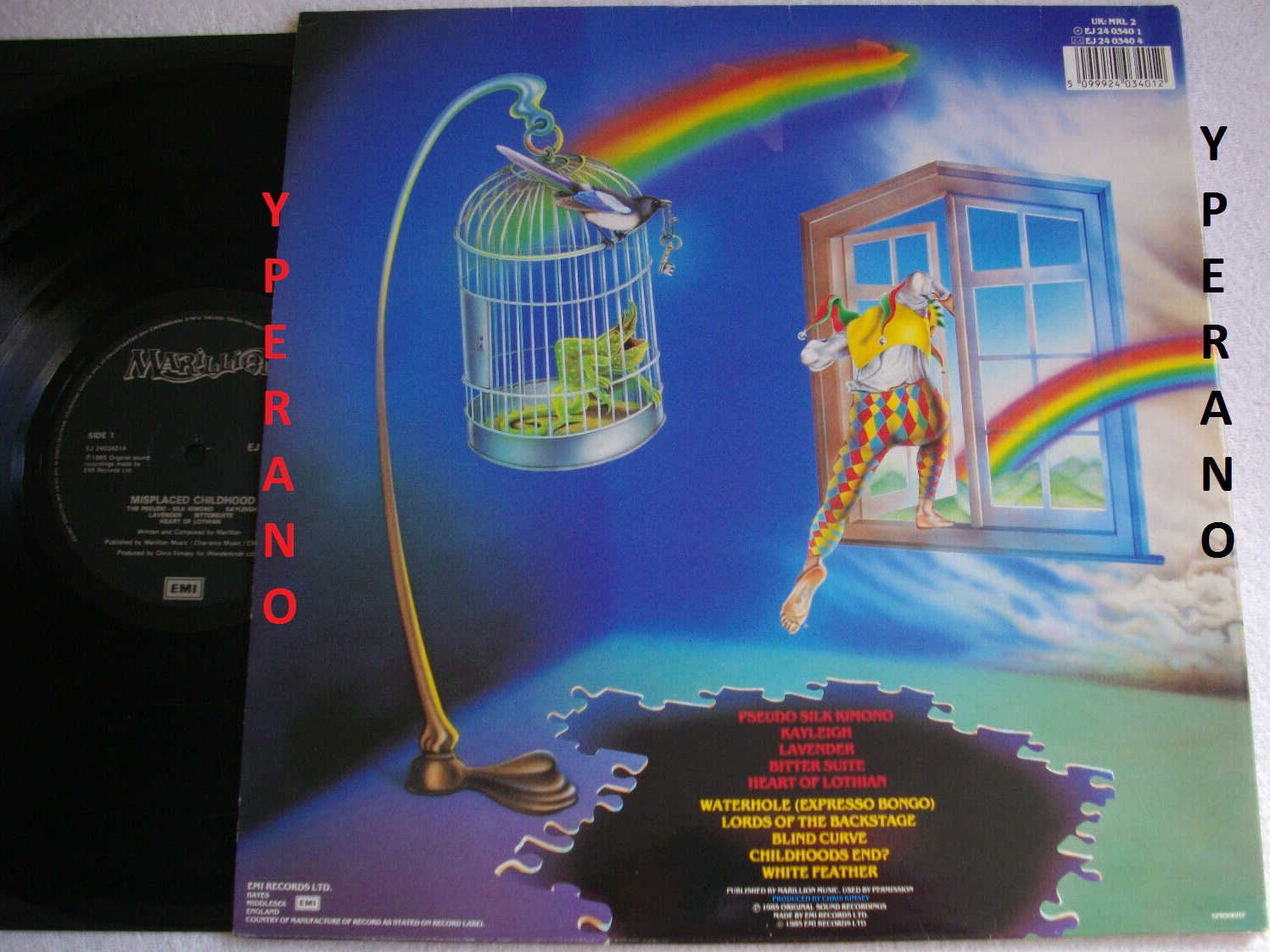 MARILLION: Misplaced Childhood LP GATEFOLD Original 1985 UK MARILLION: Misplaced Childhood LP GATEFOLD Original 1985 UK