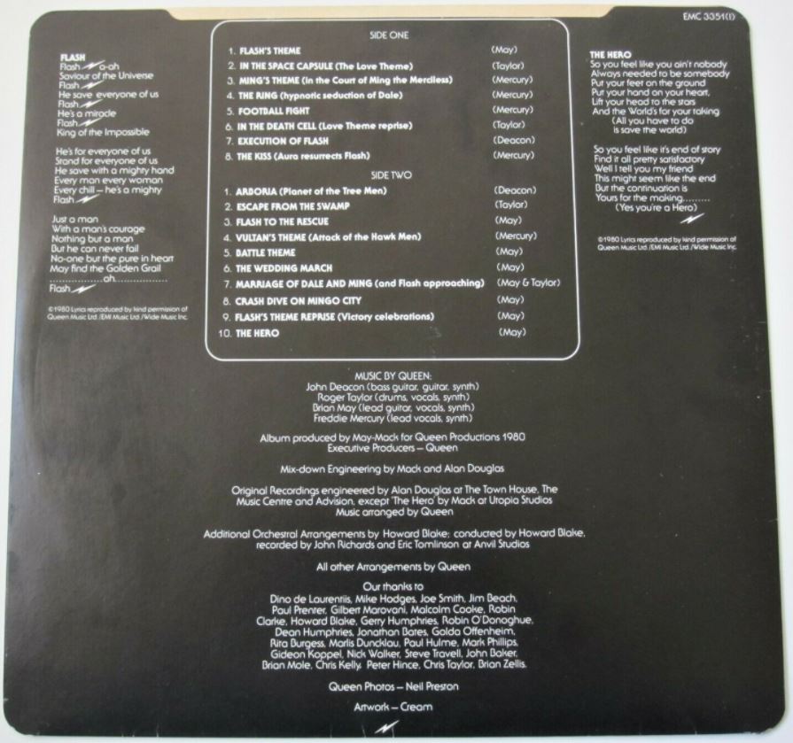 QUEEN: Flash Gordon (Original Soundtrack music by Queen) LP 1980 UK ...