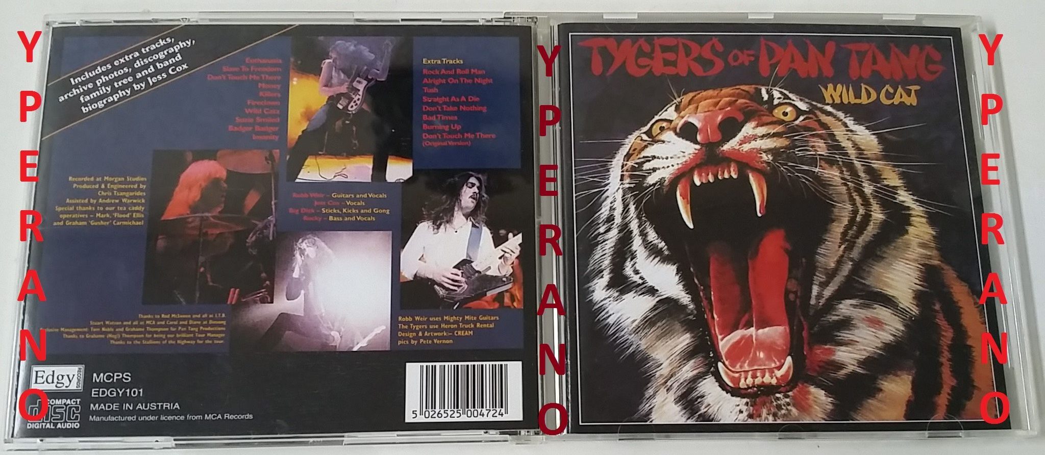 TYGERS OF PAN TANG Wild Cat CD Edgy Records + 8 extra Tracks, photos