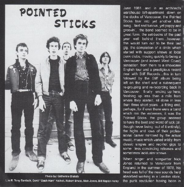 POINTED STICKS: Waiting For The Real Thing CD with press release