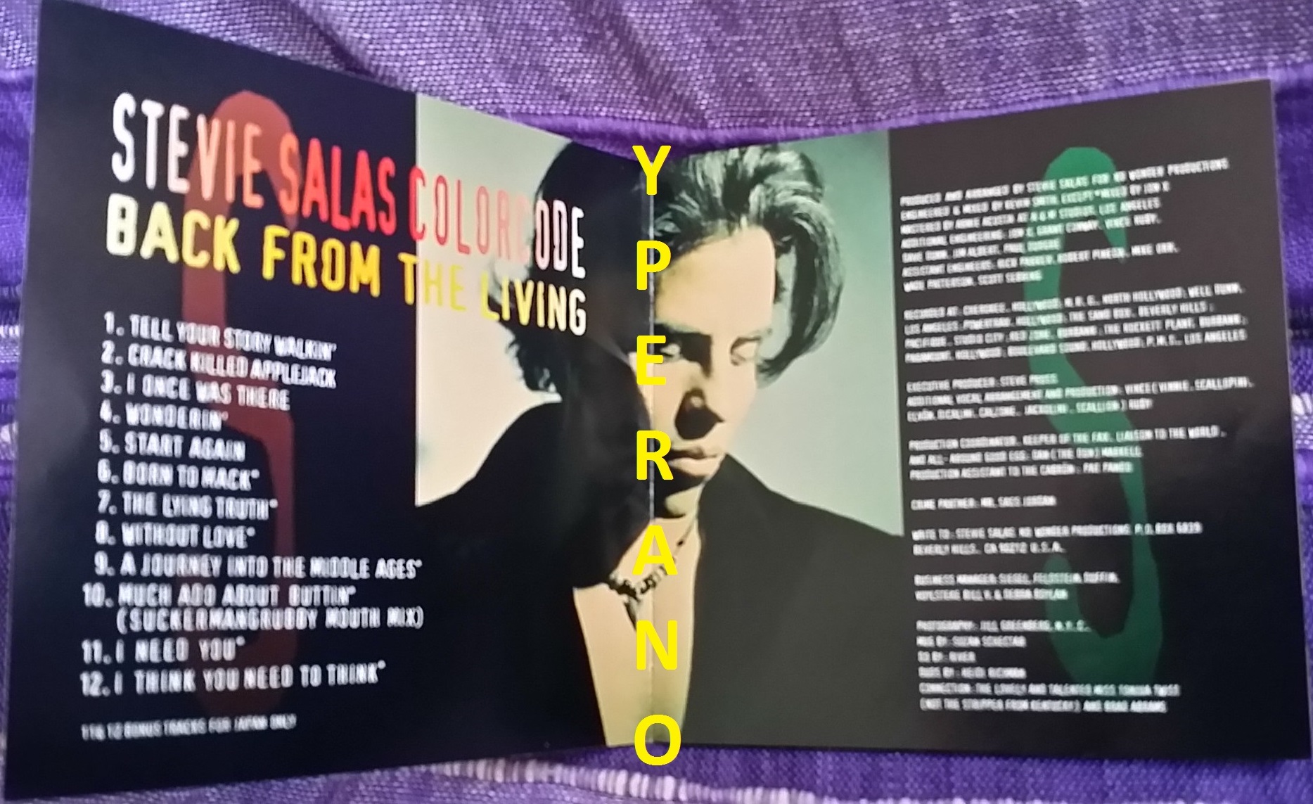 Stevie Salas Colorcode Back From The Living Cd 1994 Japanese Import With Extra Songs Funky Hard Rock Check Audio Whole Album Video Yperano Records